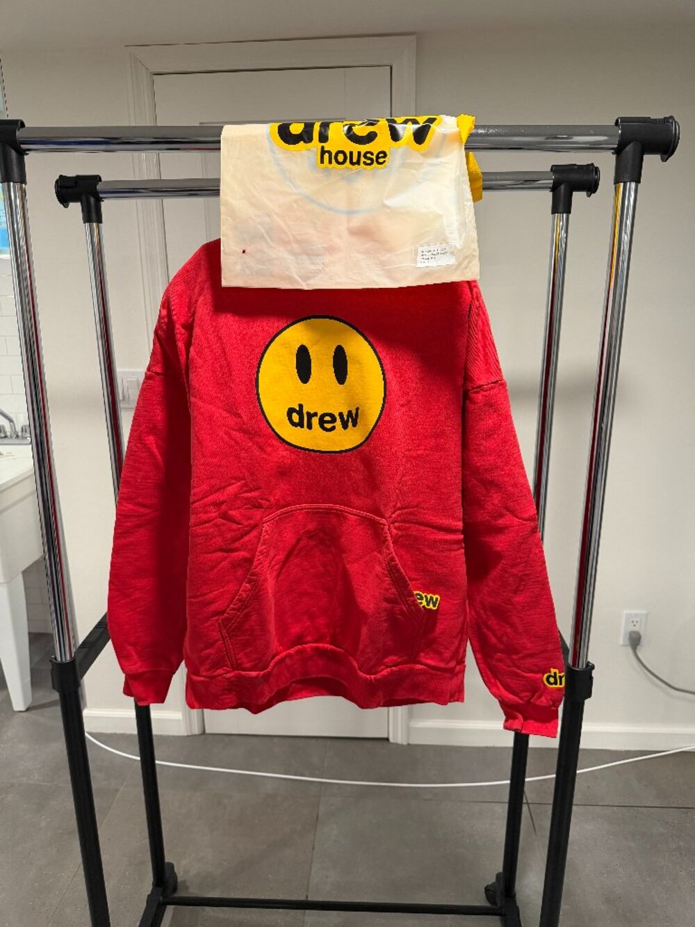 Drew House Red Mascot Smiley Hoodie